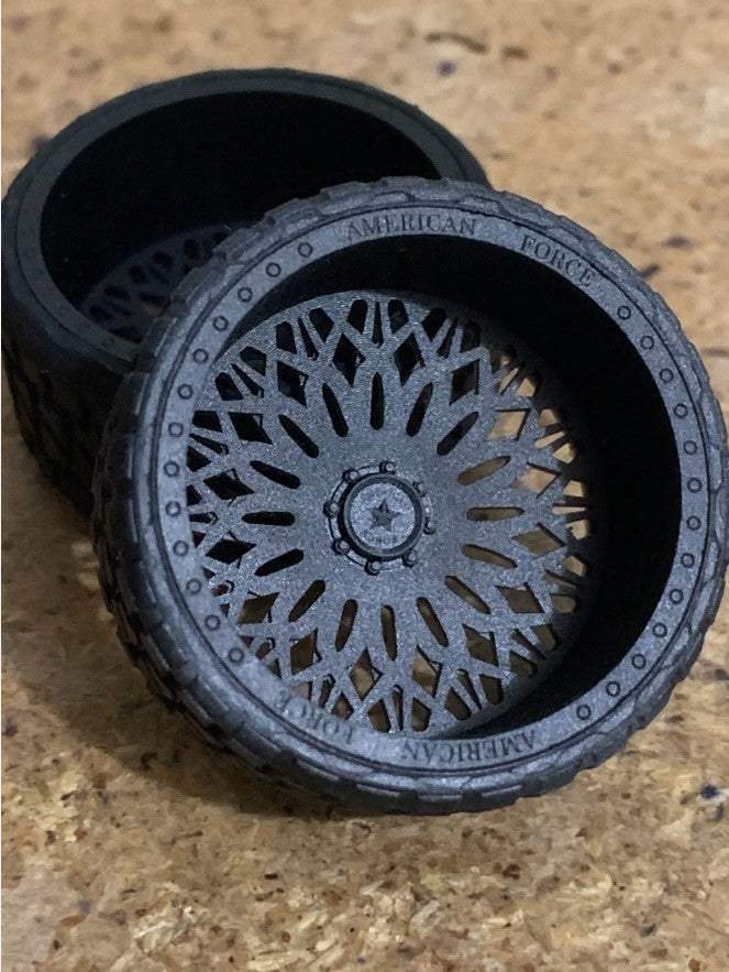 1/25 Scale - TMP D038 American Force Custom in 30" x 16" - with Low Pro Offroad Tires