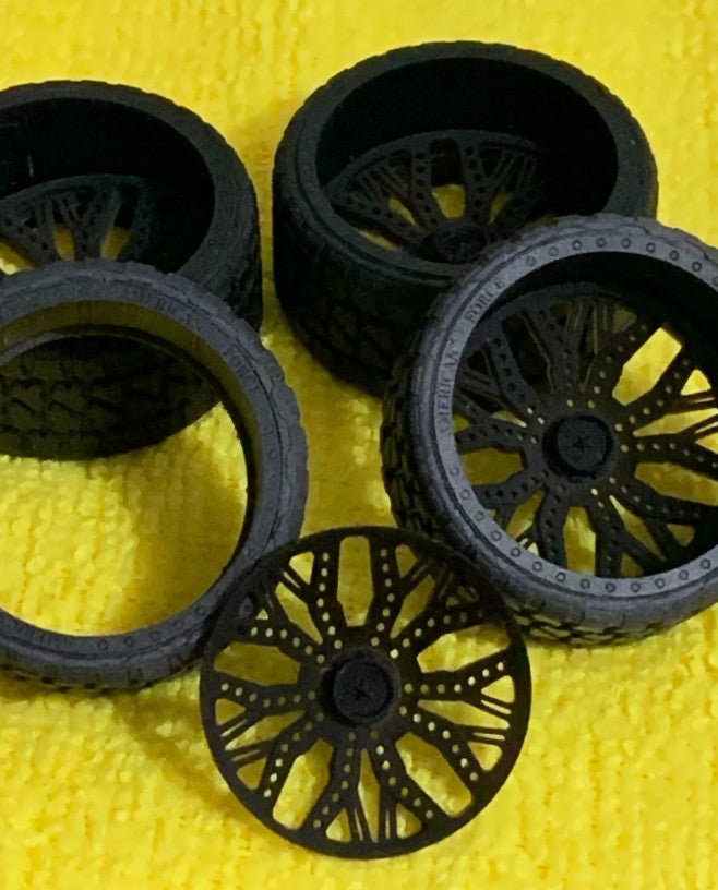 1/25 Scale - TMP D042 American Force Custom in 30" x 16" - with Low Pro Offroad Tires