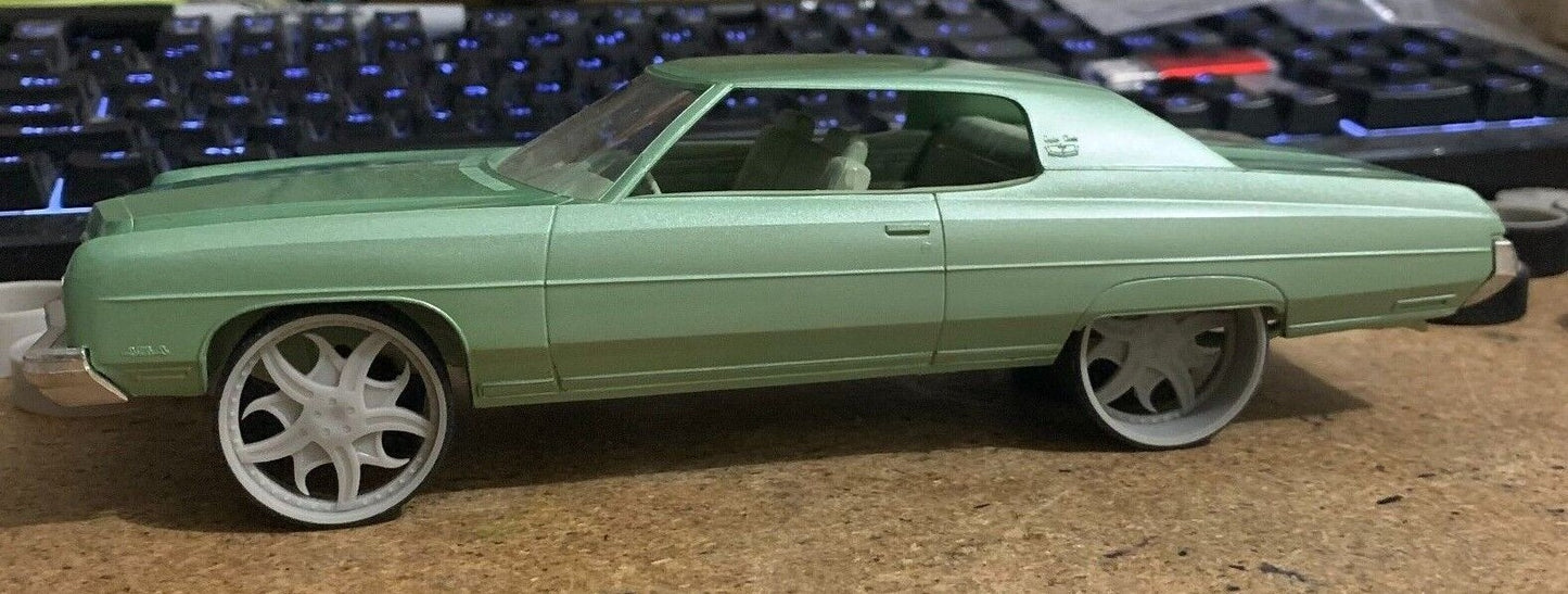 1/25 Scale - TMP D074V2 Corleone Rosatto in 26"-30" Donk, Big Rims, Box Chevy, G-Body