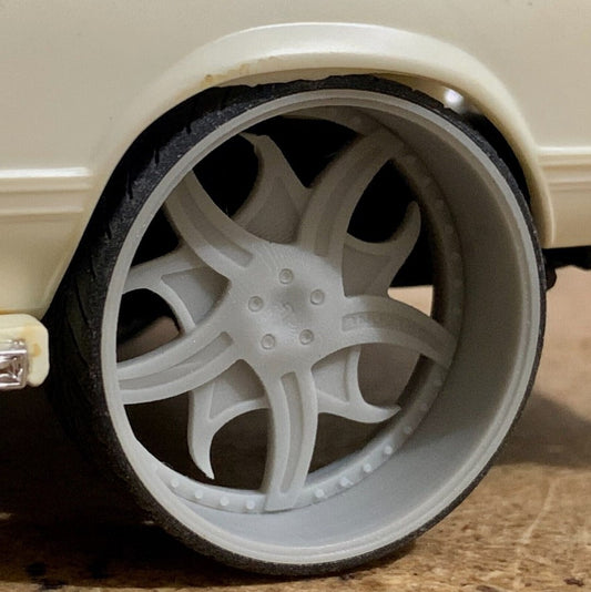 1/25 Scale - TMP D074V2 Corleone Rosatto in 26"-30" Donk, Big Rims, Box Chevy, G-Body