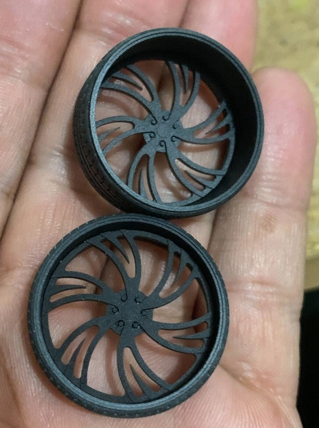 1/25 Scale - TMP D051 (6 lug) in 26"-30" Big Rims, Trucks