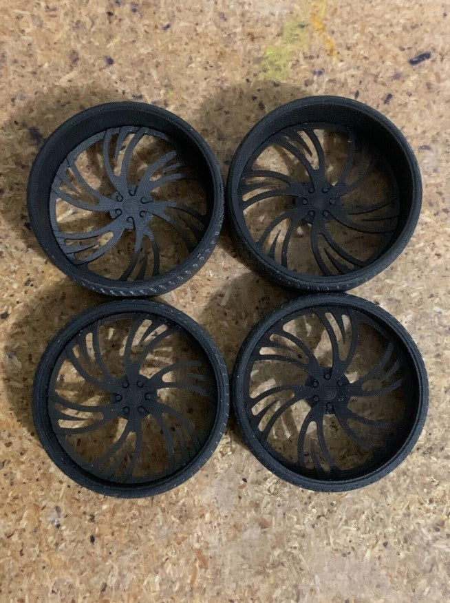 1/25 Scale - TMP D051 (6 lug) in 26"-30" Big Rims, Trucks