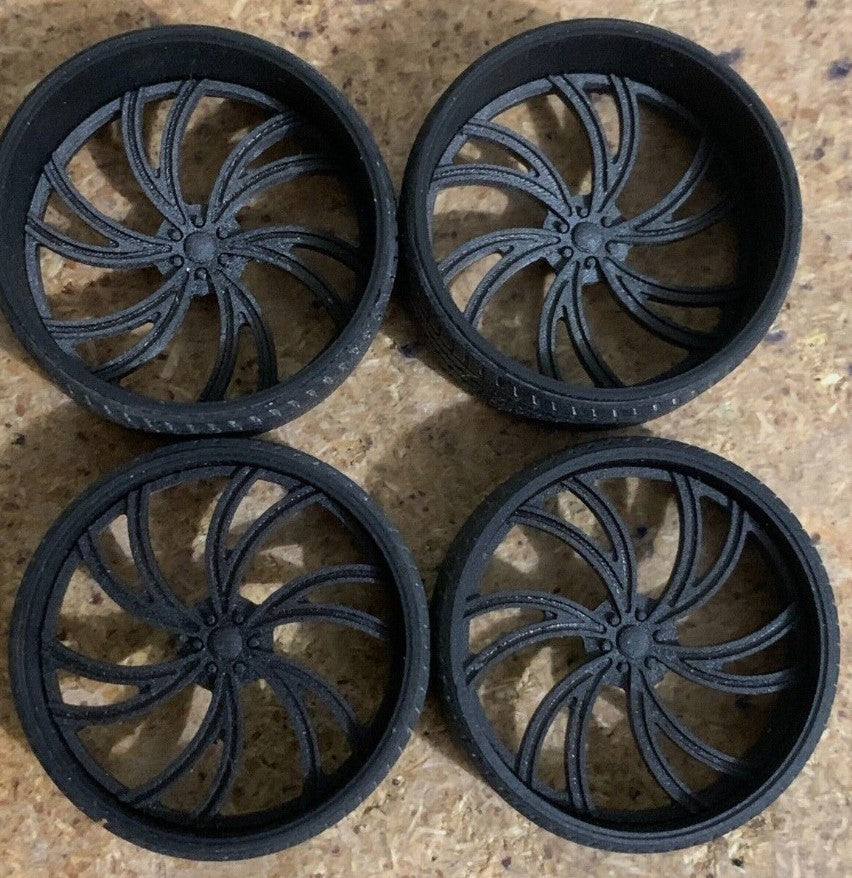 1/25 Scale - TMP D050 (6 lug) in 26"-30" Big Rims, Trucks