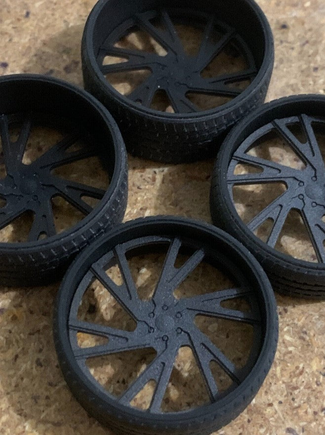 1/25 Scale - TMP D049 (6 lug) in 26"-30" Big Rims, Trucks