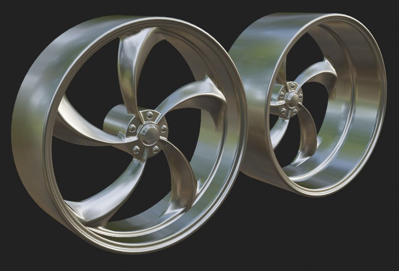 1/25 Scale - Billet Specialties SLC75 in 26"-30" Donk, Big Rims, Box Chevy, G-Body